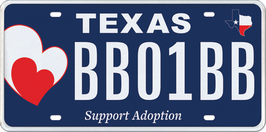 Proposed Support Adoption License Plate