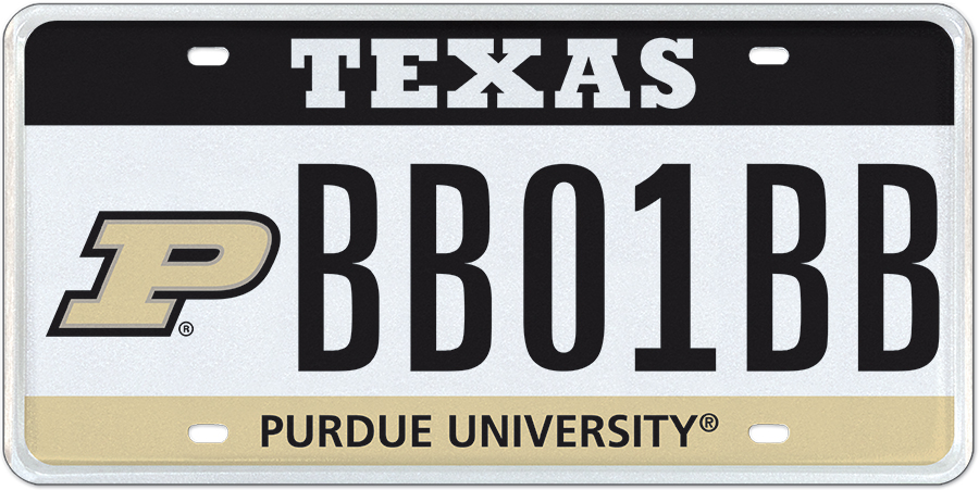 Proposed Purdue University license plate